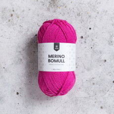 Merino Bomull 50g raspberry rose