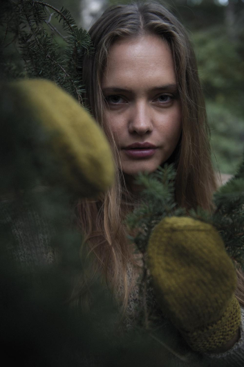 Bjära - Fäustlinge mit Bund in kraus rechts