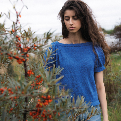 Segel - gestricktes Top mit Puffärmeln