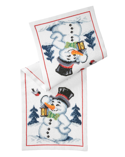 Freundlicher Schneemann - Tischläufer