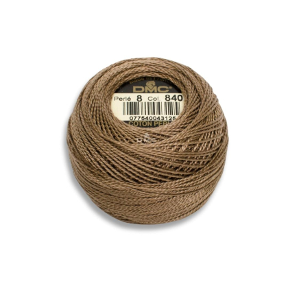 DMC Pearl Cotton art. 116/8, 840 medium beige brown