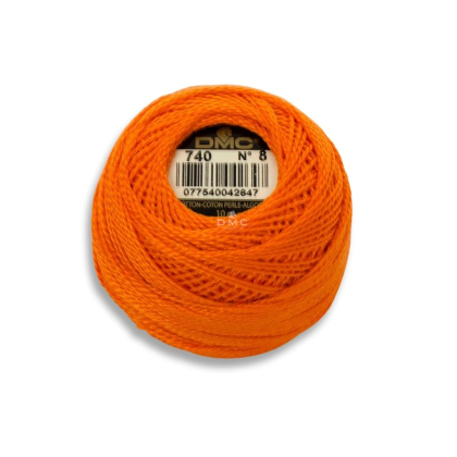 DMC Pearl Cotton art. 116/8, 740 tangerine
