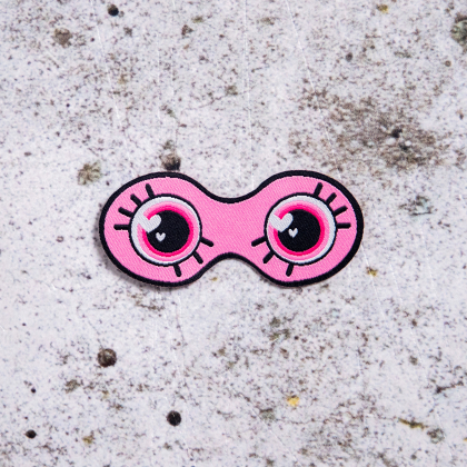 Rosa Augen - Stoffapplikation/Bügelmotiv (10 St.)