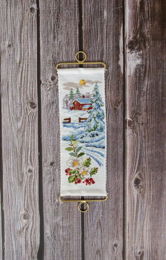 Kalte Winterlandschaft - kleine Wanddekoration