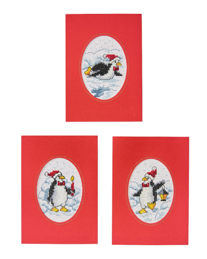 Pinguine - 3er Set Karten