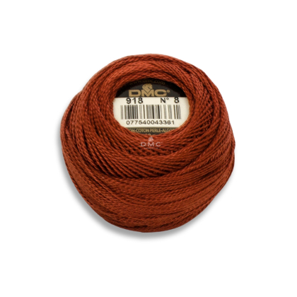 DMC Pearl Cotton art. 116/8, 918 dark red copper