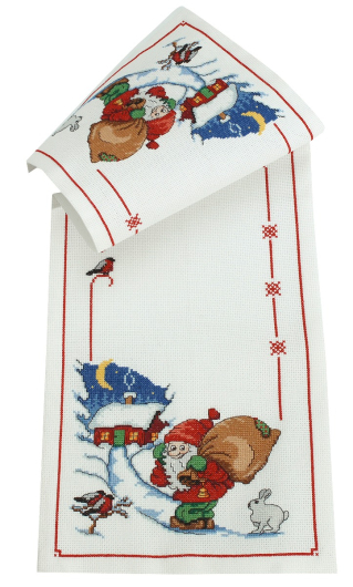 Weihnachtsmann in der Nacht - Tischläufer