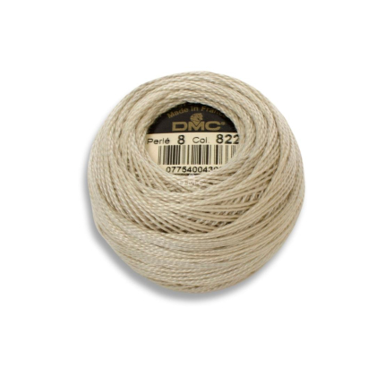 DMC Pearl Cotton art. 116/8, 822 light beige gray