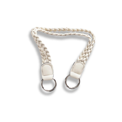 Taschengriff doppelt geflochten - Creme