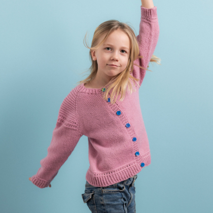 Casablanca mini - Cardigan mit estnischem Zopfmuster