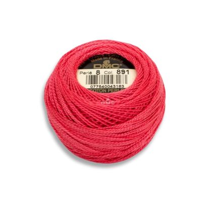 DMC Pearl Cotton art. 116/8, 891 dark carnation