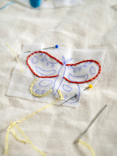 Insekten Stoffbeutel - Stick-Set