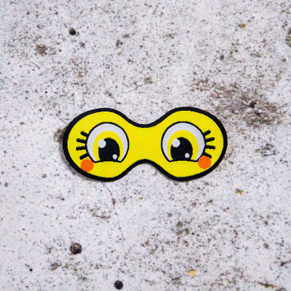 Gelbe Augen - Stoffapplikation/Bügelmotiv (10 St.)