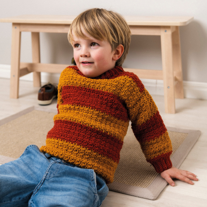 Fano mini - Gehäkelter Kinderpullover