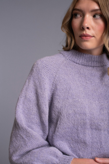 Einfacher Pullover mit Polokragen