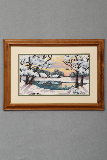 Winterlandschaft - Stickbild