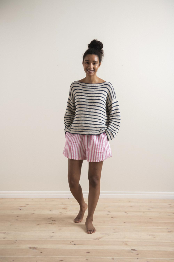 Brännö - Gestreifter Pullover mit U-Boot-Ausschnitt