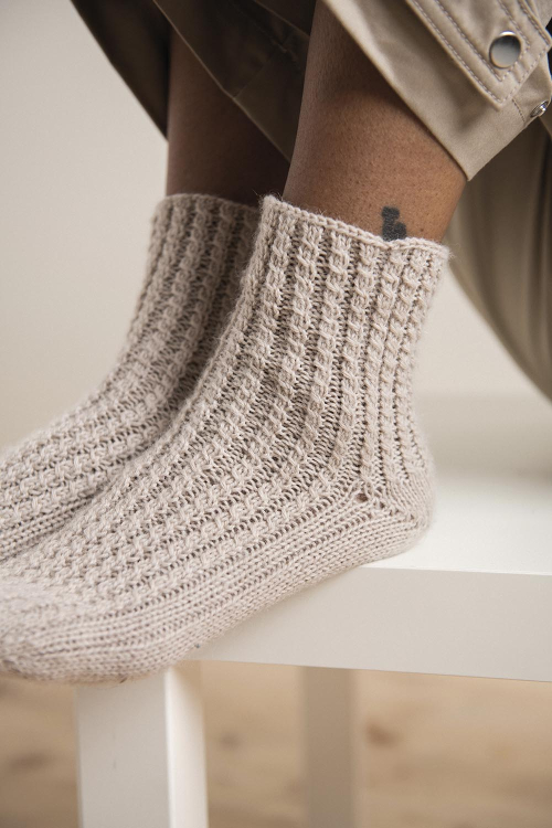 Haväng - Socken mit Zopfmuster