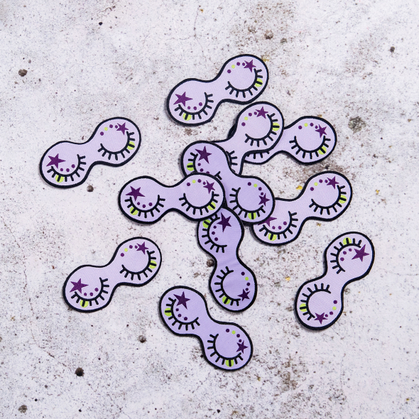 Augen - Stoffapplikation/Bügelmotiv (10 Stück)