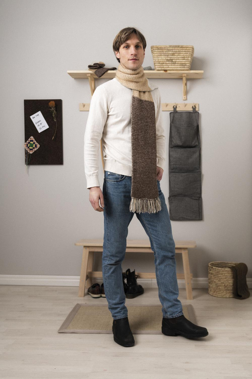 Glasgow - Schal in Double-Face-Technik