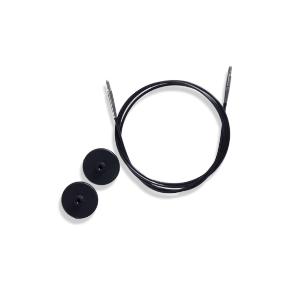 KnitPro Seile Schwarz/Silber