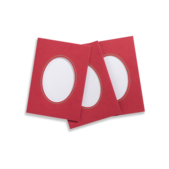 Karte/Passepartout, Rot 15 x 10,5 cm