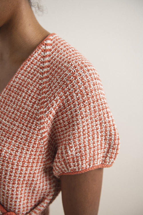 Hällevik - gestrickte Wickelbluse