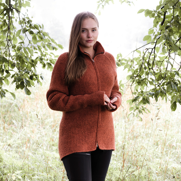 Gryten – Damenstrickjacke mit Reißverschluss