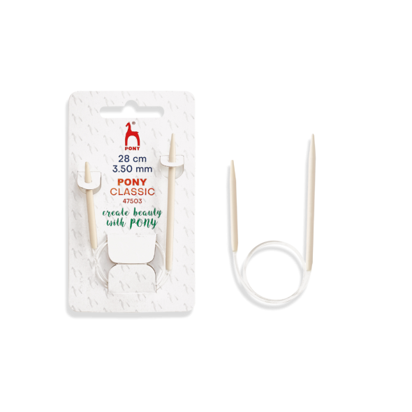Pony Korta Rundstickor 28 cm