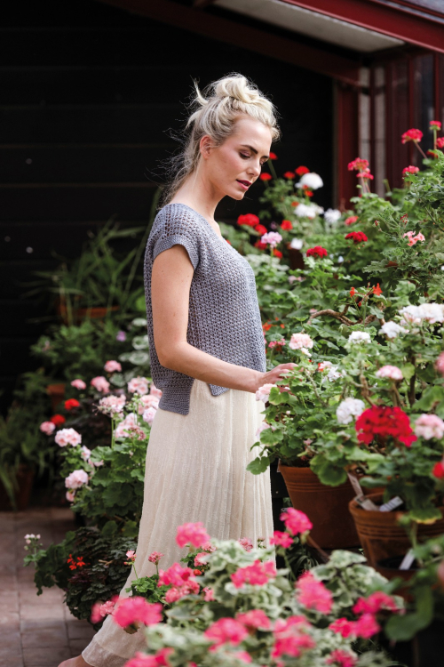 Rosenmalva - gehäkeltes Sommertop