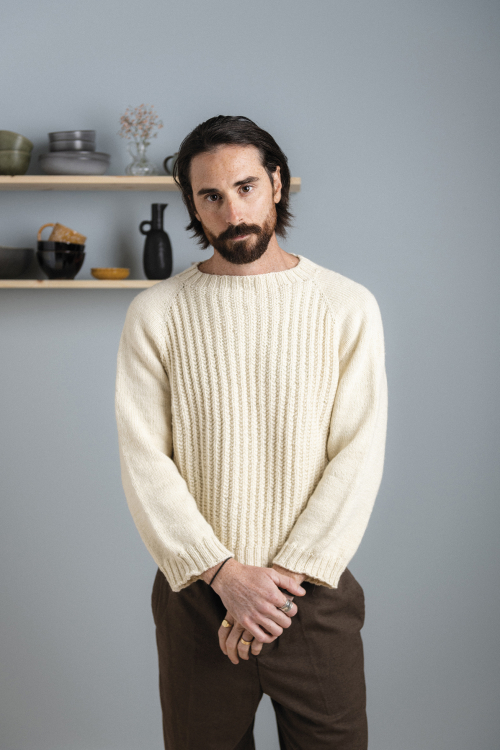 Köpenhamn - Raglanpullover mit Strukturmuster