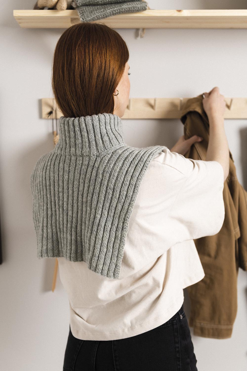 Leeds - Halskragen mit Rippenmuster