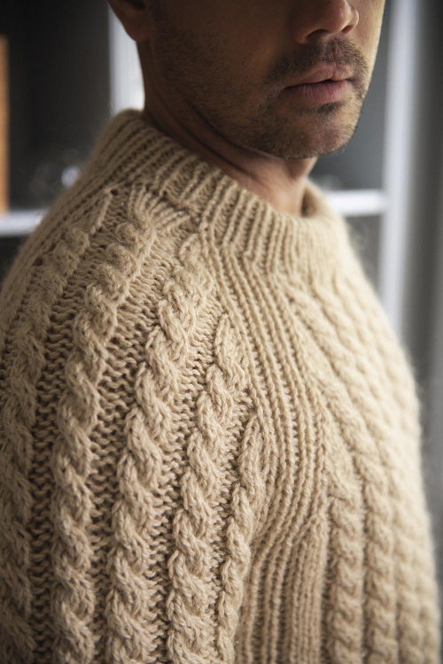 Williamsburg Classic - Herrenpullover mit Zopfmuster
