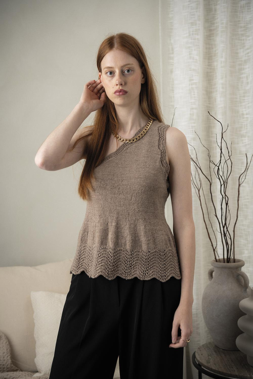 Catania – Top mit Spitzenmuster